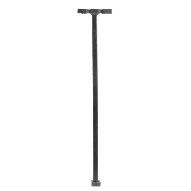 Atlas N 70000193 Light Fixture Double-Arm Square Black Color Warm White LED 30 Scale Feet Tall 3-Pack