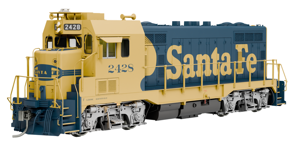 Rapido Trains Inc HO 70102 DCC Ready Santa Fe CF7 Locomotive w/Square Cab AT&SF 'Yellow Warbonnet' #2428