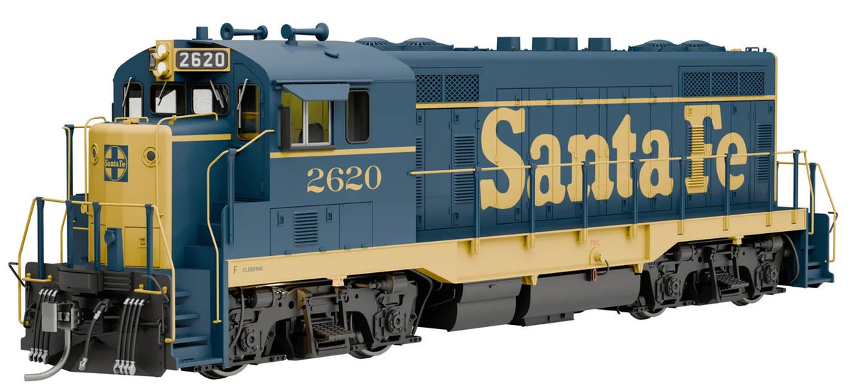 Rapido Trains Inc HO 70613 DCC/ESU LokSound V5 Equipped Santa Fe CF7 Locomotive w/Round Cab AT&SF 'Yellow Pinstripe' #2617