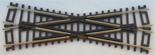 Atlas HO 572 Code 83 Snap Track Nickel-Silver Rail Brown Ties Crossing 19 Degrees - 1-Piece