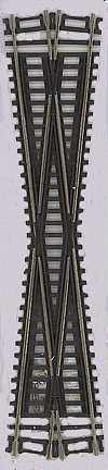 Atlas HO 571 Code 83 Snap Track Nickel-Silver Rail Brown Ties Crossing 12-1/2 Degrees - 1-Piece