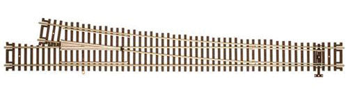 Atlas HO 566 Code 83 Nickel-Silver Rail Brown Ties Custom-Line Mark IV Turnout No. 8 - Right-Hand - 1-Piece