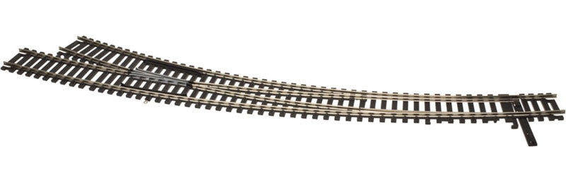 Atlas HO 288 Code 100 Nickel-Silver Rail Black Ties Custom-Line Mark IV Turnout Curved Right Hand - 1-Piece