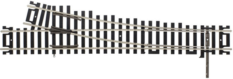 Atlas HO 392 Code 100 Nickel-Silver Rail Black Ties Custom-Line Mark V Turnout No. 4 - Right-Hand - 1-Piece