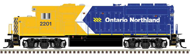 Atlas Master Silver Series HO 10004227 DCC Ready EMD GP40-2 Locomotive w/Front & Rear Ditch Lights Ontario Northland ONT #2201