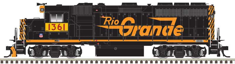 Atlas Master Silver Series HO 10004230 DCC Ready EMD GP40-2 Locomotive w/Front Ditch Lights Union Pacific 'Ex-DRGW Patch' UP #1363