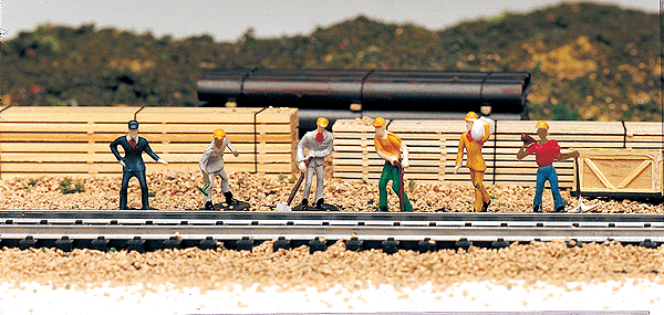 Bachmann HO 42341 Figures - Railroad Personnel Train Work Crew - 6-Pack