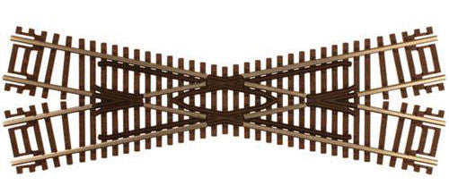 Atlas N 2041 Code 55 Track with Nickel-Silver Rail & Brown Ties - 22.5-Degree Crossing