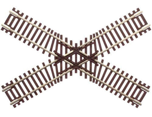 Atlas N 2044 Code 55 Track with Nickel-Silver Rail & Brown Ties - 60-Degree Crossing