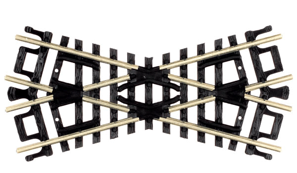 Atlas N 2566 Code 80 Track with Nickel Silver Rail & Black Ties - 30 Degree Crossing