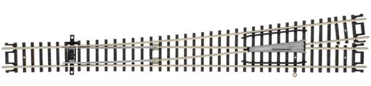 Atlas N 2755 Code 80 No. 8 Turnout 'Custom Line' with Nickel Silver Rail & Black Ties - Left Hand