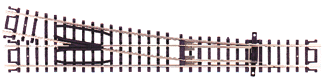 Atlas N 2753 Code 80 No. 6 Turnout 'Custom Line' with Nickel Silver Rail & Black Ties - Right Hand