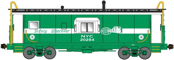 Bluford Shops N 40160 International Car Company Half-Bay Window Caboose Phase 1 New York Central ALERT graphics 'Safety Wherever' NYC #20284