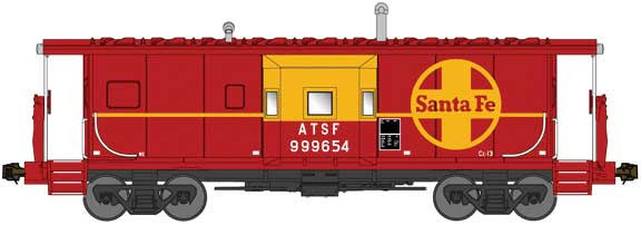 Bluford Shops N 40180 International Car Half Bay Window Caboose Santa Fe ATSF #999653
