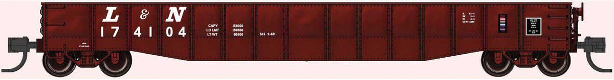 Bluford Shops N 52138 52'6" 15-Panel Mill Gondola Heavily Dented Louisville & Nashville L&N #174127