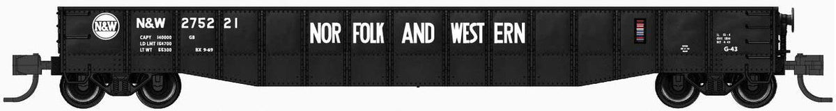 Bluford Shops N 52157 52'6" 15-Panel Mill Gondola Heavily Dented Norfolk & Western N&W #275221