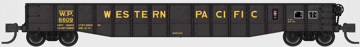 Bluford Shops N 52174 52'6" 15-Panel Mill Gondola Medium Dented Western Pacific WP #6609