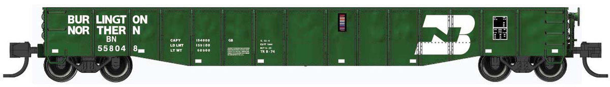 Bluford Shops N 52100 52'6" 15-Panel Mill Gondola Lightly Dented Burlington Northern BN #558048