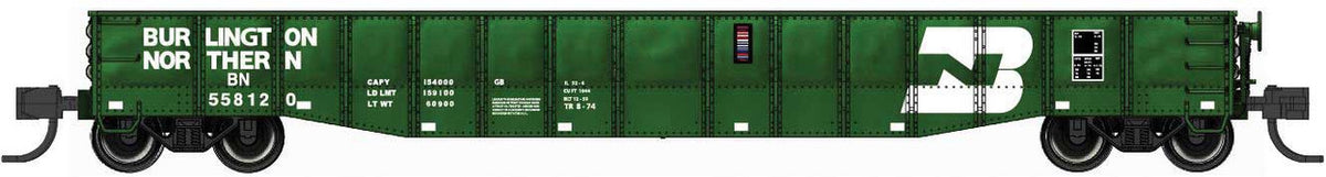 Bluford Shops N 52108 52'6" 15-Panel Mill Gondola Heavily Dented Burlington Northern BN #558254
