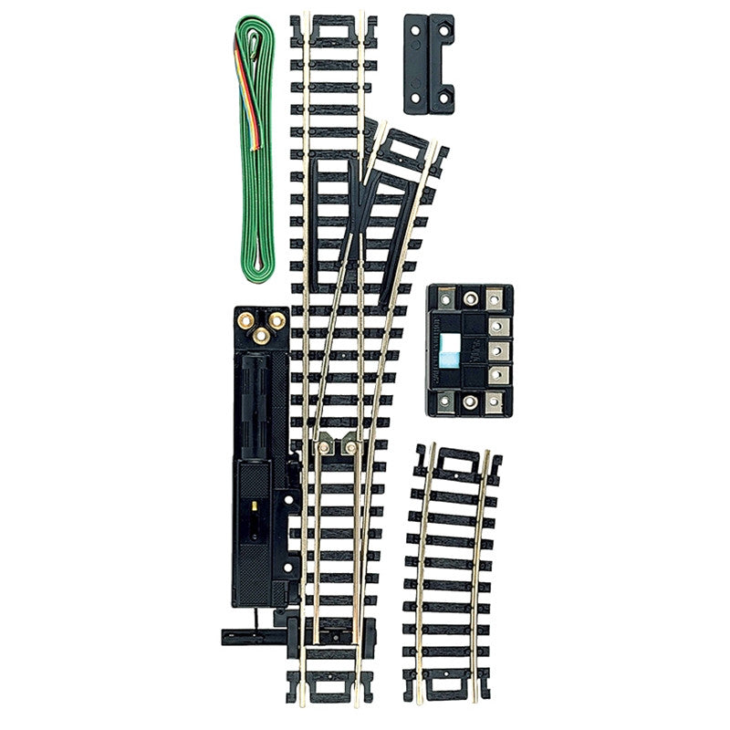 Atlas HO 851 Code 100 Nickel-Silver Rail Black Ties Remote Control Snap-Switch Turnout Right-Hand - 1-Piece