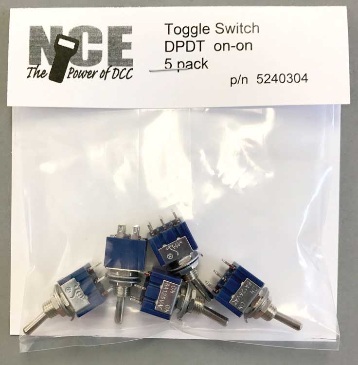 NCE DCC 5240304 TS5D On/On DPDT Toggle Switch 6-Pack