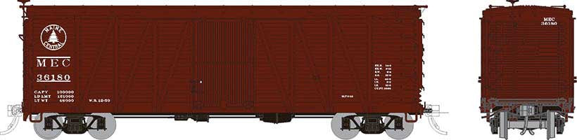 Rapido Trains Inc HO 142008-36273 USRA Single-Sheathed Boxcar Maine Central 'Pine Logo' MEC #36273