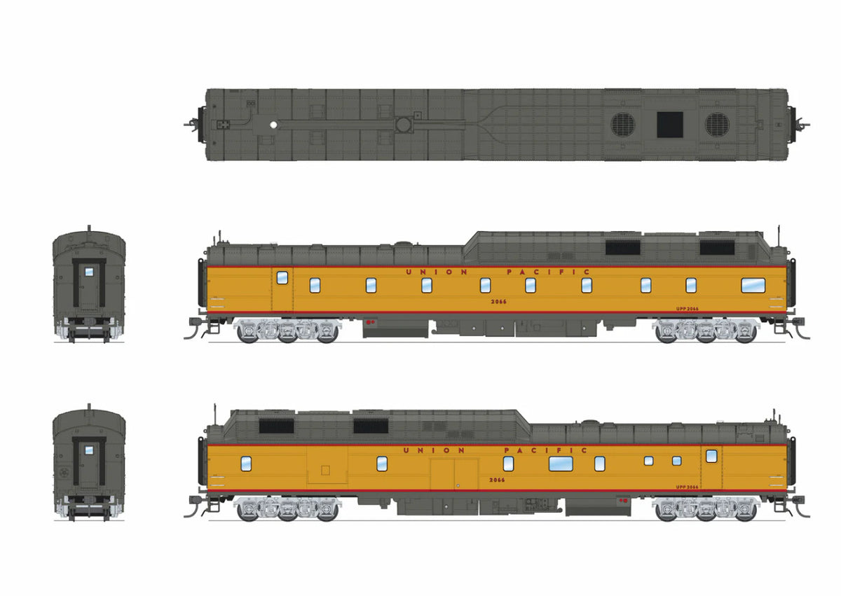 Broadway Limited Imports HO 9122 Union Pacific Power Car UP #2066 with Roof Antenna with Sound
