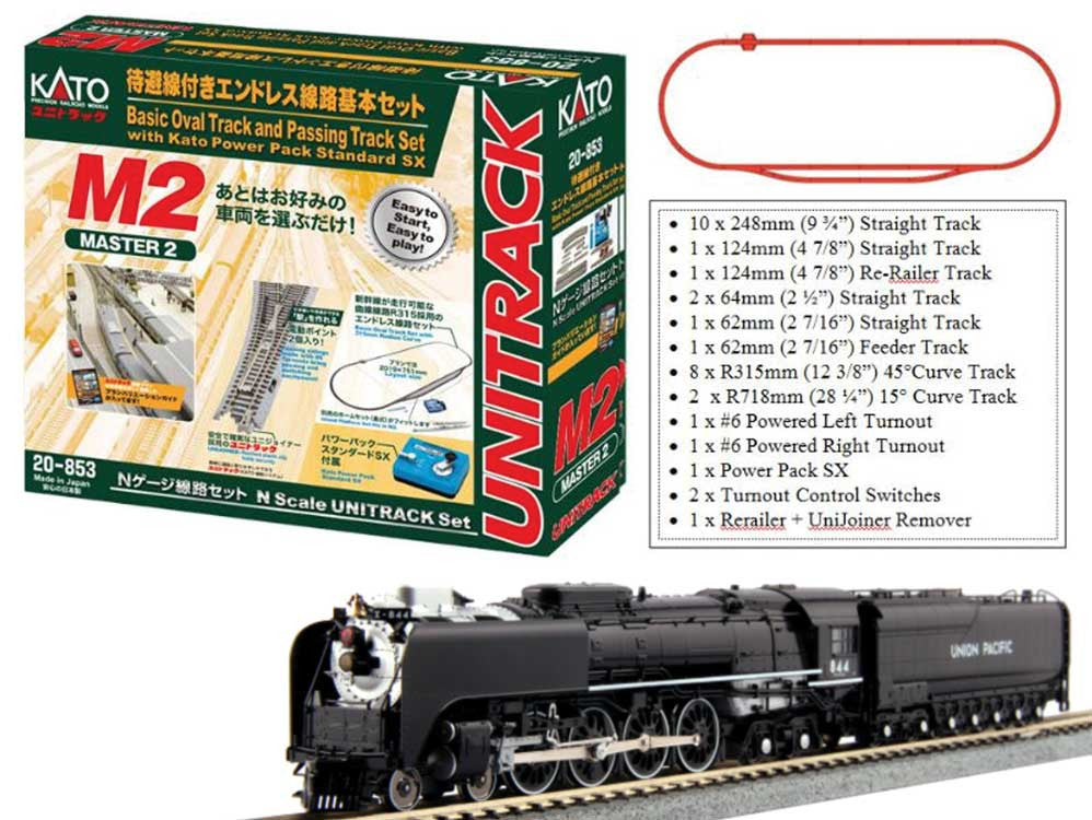 Kato N 107-0002 DCC Ready Union Pacific 4-8-4 FEF-3 Starter Set M2
