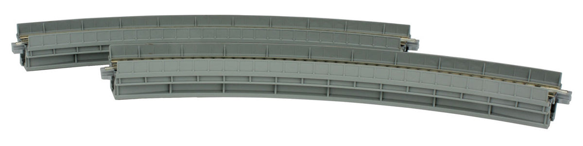 Kato N 20-510 Unitrack 11" Radius 45 Single Track Viaduct Curve Track 2-Pieces