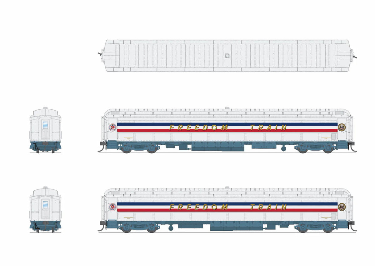 Broadway Limited Imports HO 9712 1947 Freedom Train Heavyweight 5-Car Passenger Set '1947 Scheme '