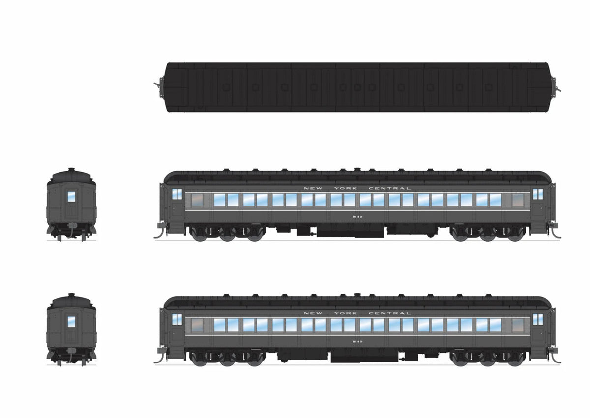 Broadway Limited Imports HO 9715 NYC Heavyweight 5-Car Passenger Set Two-Tone Gray NYC #254, 1840, 1855, 1878, 3