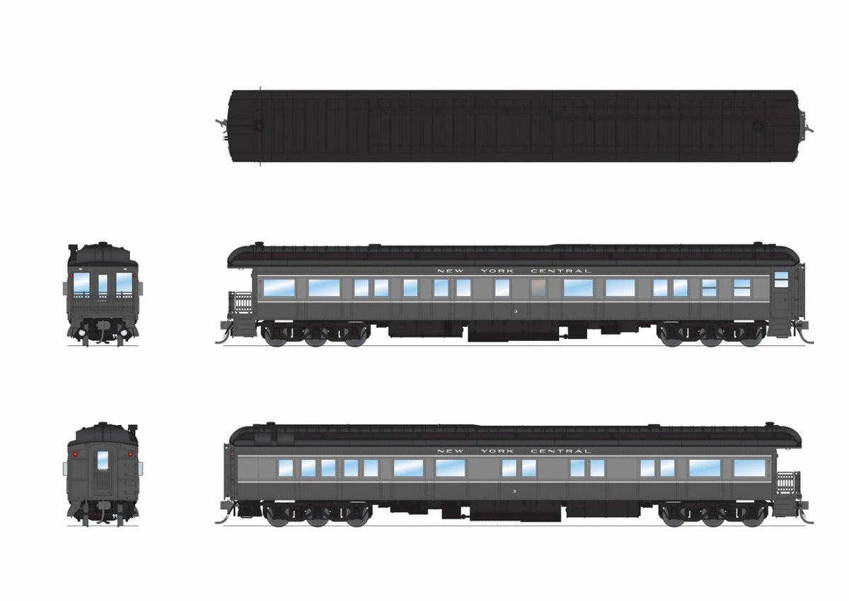 Broadway Limited Imports HO 9715 NYC Heavyweight 5-Car Passenger Set Two-Tone Gray NYC #254, 1840, 1855, 1878, 3