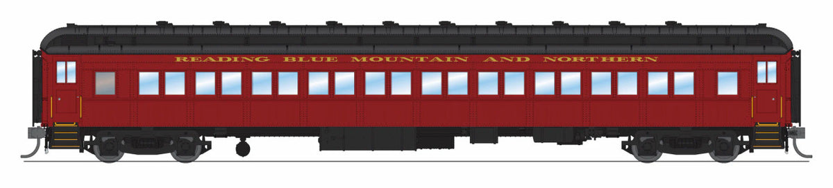 Broadway Limited Imports HO 9738 Reading, Blue Mountain & Northern 80' Passenger Coach RBMN 'Maroon Scheme'