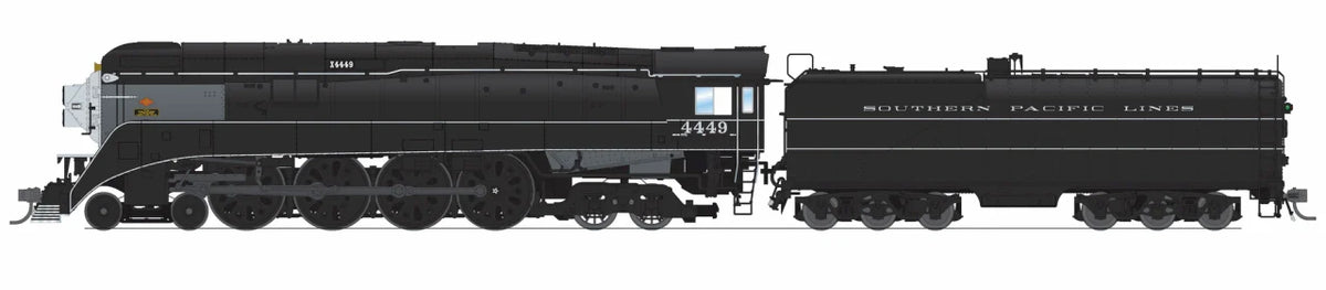 Broadway Limited Imports HO 9843 Stealth Series DCC-Ready Southern Pacific GS-4 SP #4449 2001 Excursion Black w/ Pinstripes