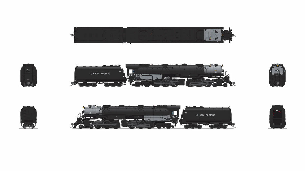 Broadway Limited Imports HO 9901 Paragon4 Sound/DC/DCC Smoke Union Pacific Early Challenger CSA-2 #3817 Post-1947 'As-Delivered Front Engine'