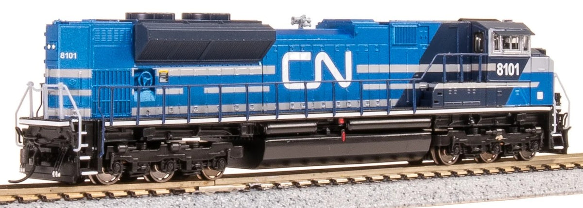 Broadway Limited Imports N 9962 EMD SD70ACe Locomotive Paragon4 Sound/DC/DCC Canadian National CN #8101 Blue & White Scheme