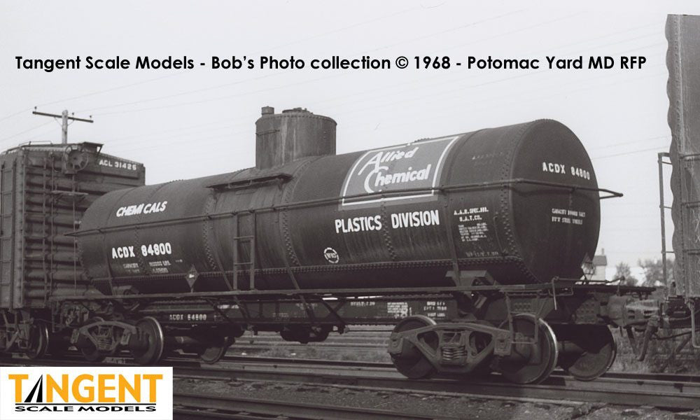 Tangent Scale Models HO 19063-01 General American 1917-design 10,000 Gallon Insulated Tank Car 'Allied Chemical 1947' ACDX #84800