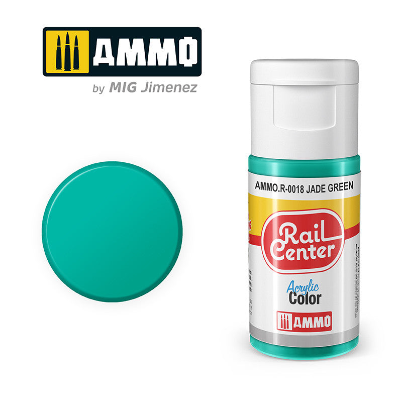 AMMO RailCenter Acrylic Color AMMO.R-0018 JADE GREEN - 15ml Bottle