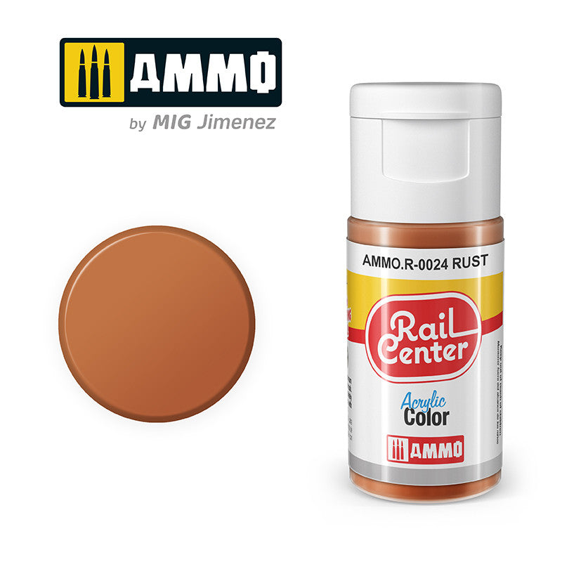 AMMO RailCenter Acrylic Color AMMO.R-0024 RUST - 15ml Bottle