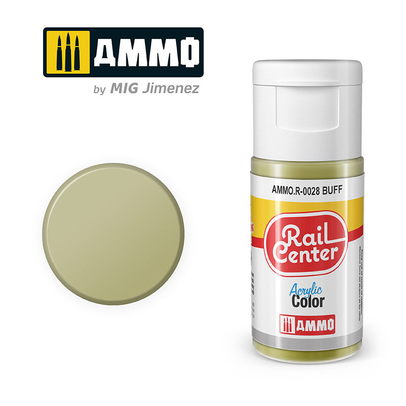 AMMO RailCenter Acrylic Color AMMO.R-0028 BUFF- 15ml Bottle