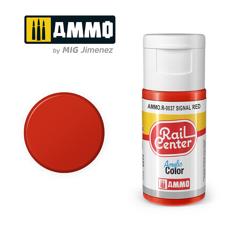 AMMO RailCenter Acrylic Color AMMO.R-0037 SIGNAL RED - 15ml Bottle