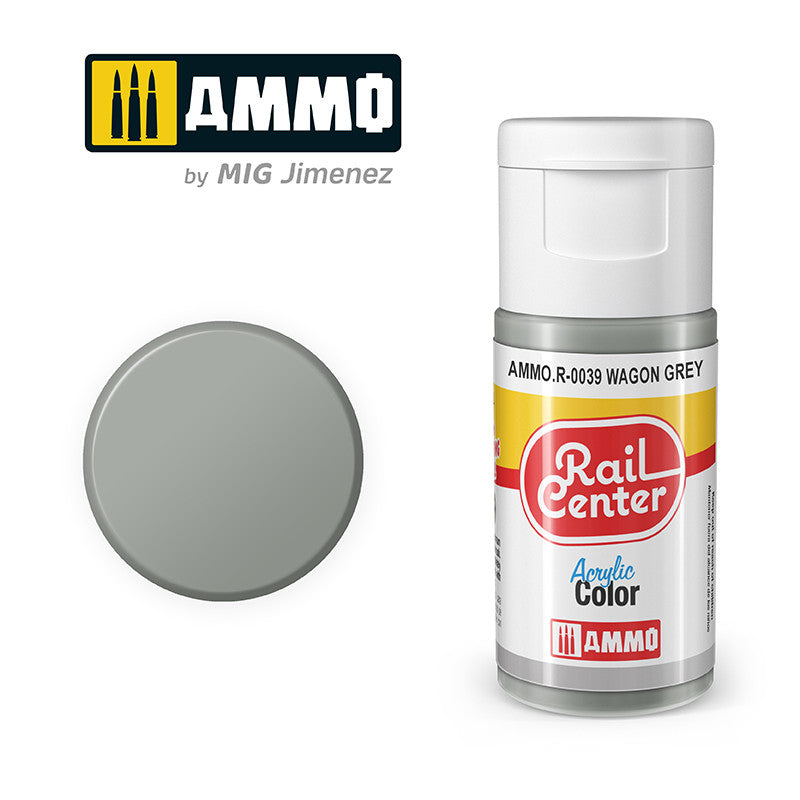 AMMO RailCenter Acrylic Color AMMO.R-0039 WAGON GRAY - 15ml Bottle