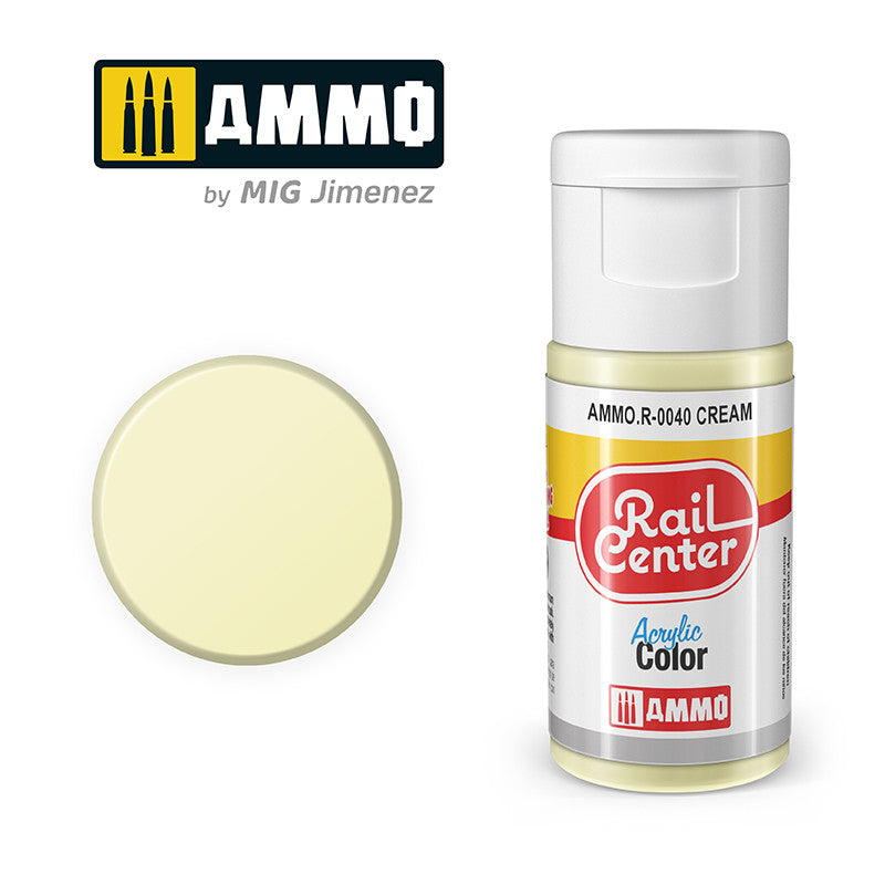 AMMO RailCenter Acrylic Color AMMO.R-0040 CREAM - 15ml Bottle