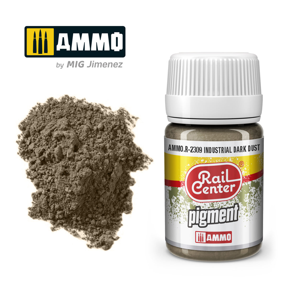 AMMO RailCenter Pigment AMMO.R-2309 INDUSTRIAL DARK DUST - 35ml Bottle