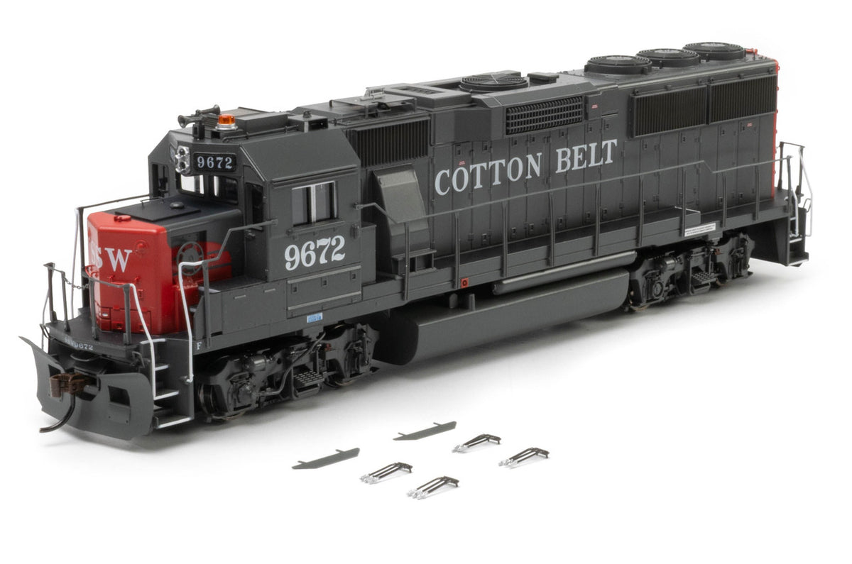 Athearn HO ATH-1146 DCC/Econami Sound Equipped EMD GP60 Locomotive Cotton Belt SSW #9672