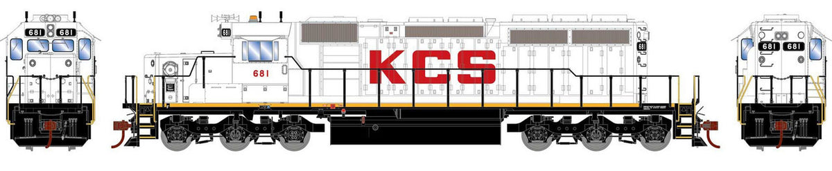 Athearn HO ATH-1259 DCC/Econami Sound Equipped EMD SD40-2 Locomotive KCS #681