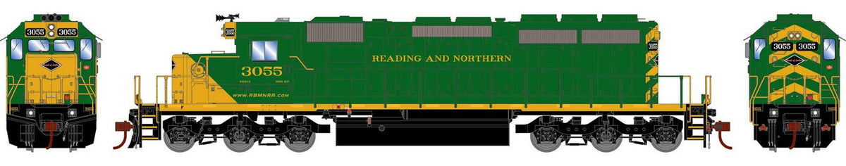 Athearn HO ATH-1242 DCC Ready EMD SD40-2 Locomotive Reading and Northern RBMN #3055