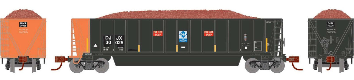 Athearn N ATH-1424 Berwick Bathtub Gondola with Load "Primed For Grime" DJJX #30025