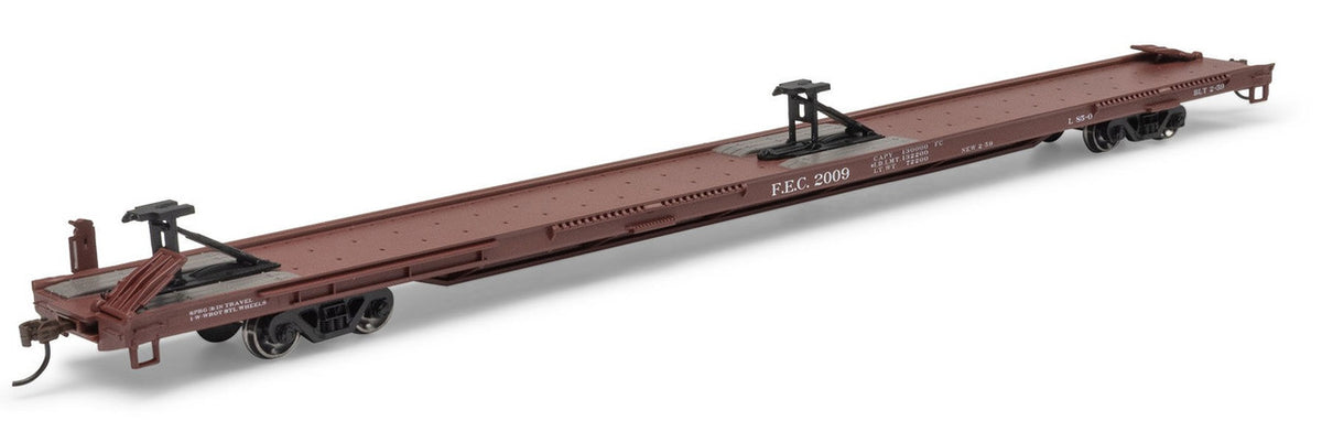 Athearn HO ATH-1556 85' TOFC Flat Car Florida East Coast FEC #2009