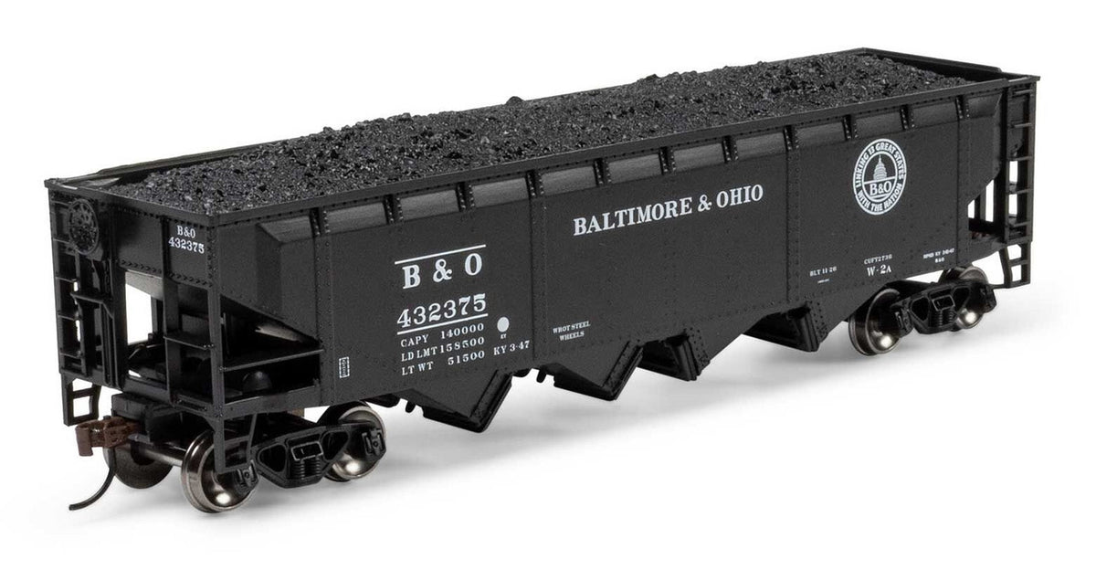 Athearn HO ATH-1572 40' 4-Bay Offset Hopper with Load Baltimore & Ohio B&O #432375